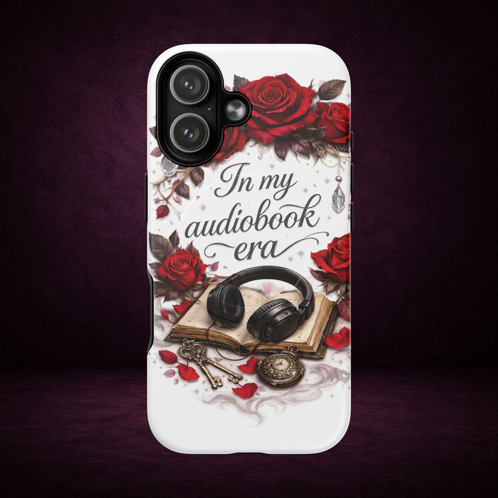 Phone Case — "In My Audiobook Era" Floral Rose Magnetic Tough Case