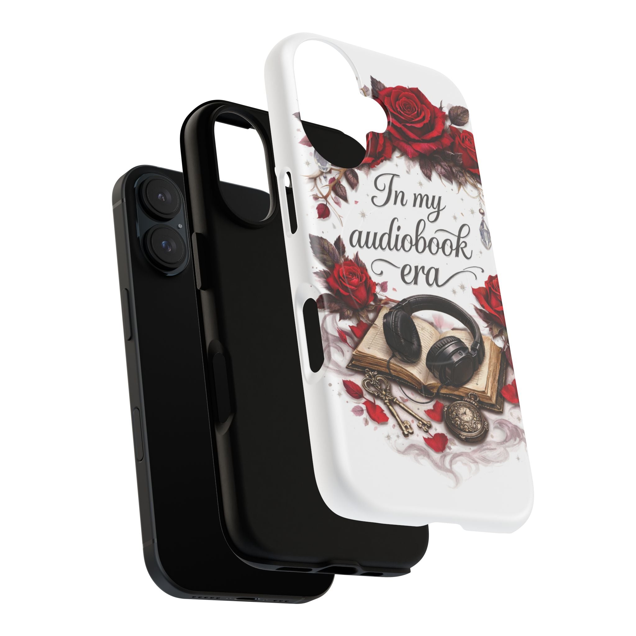 Phone Case — "In My Audiobook Era" Floral Rose Magnetic Tough Case