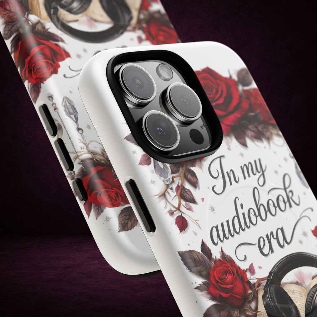 Phone Case — "In My Audiobook Era" Floral Rose Magnetic Tough Case