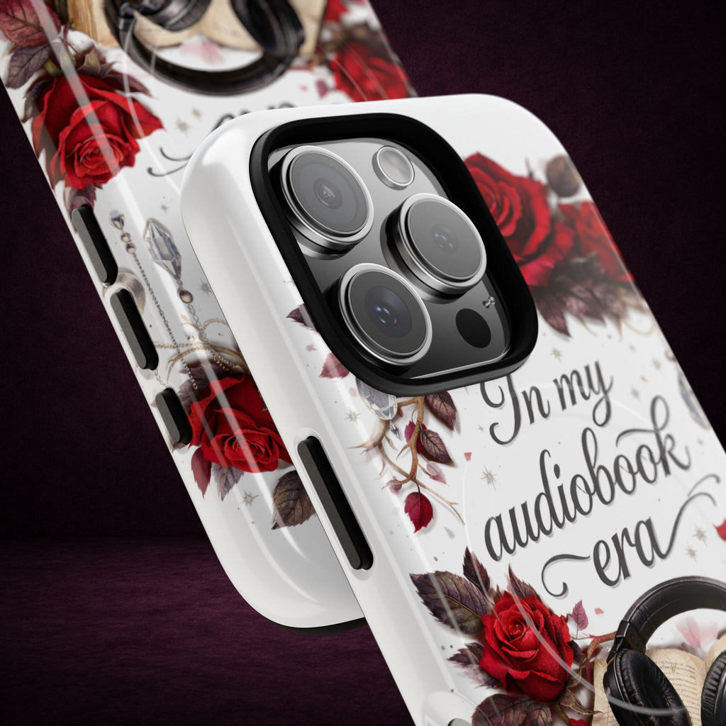 Phone Case — "In My Audiobook Era" Floral Rose Magnetic Tough Case