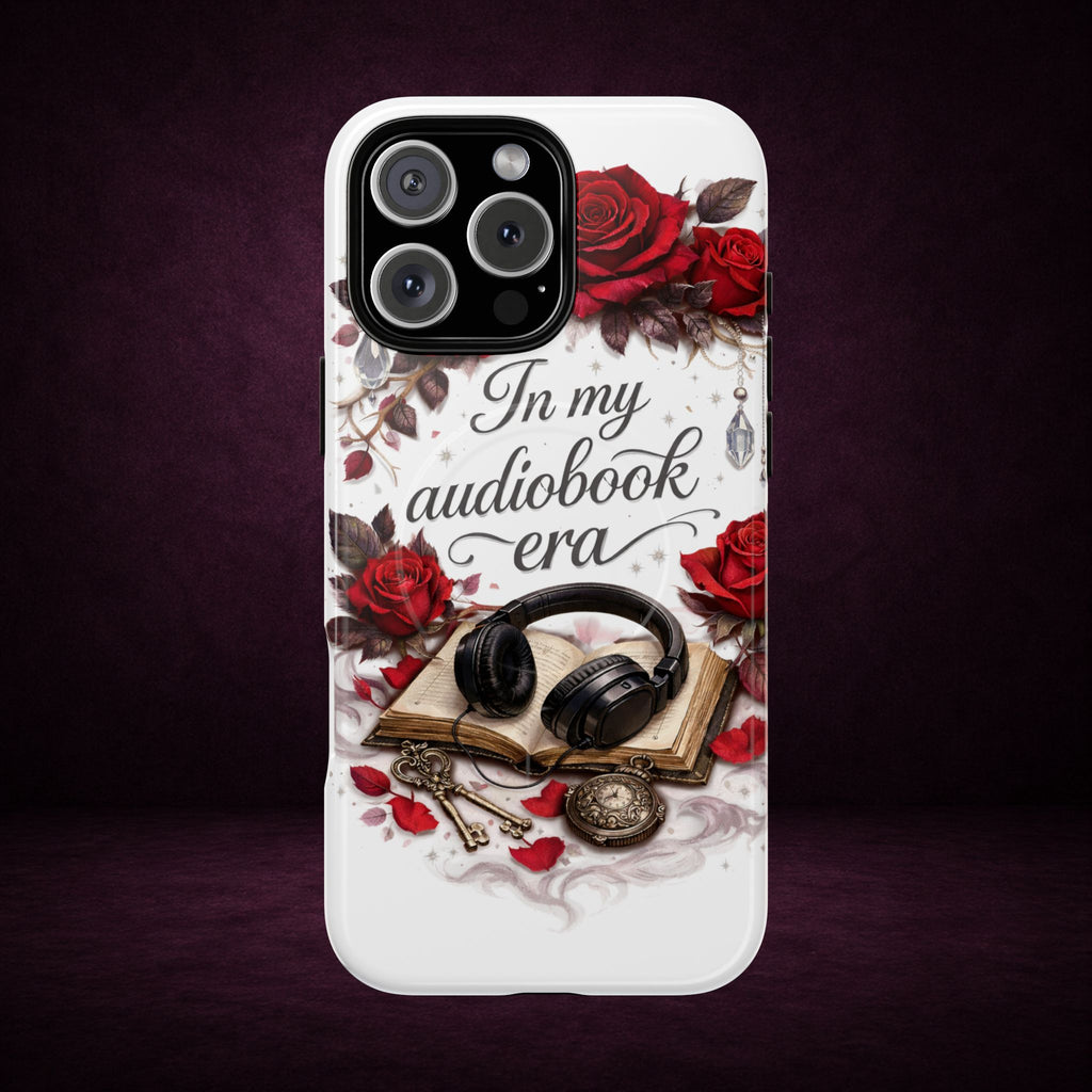 Phone Case — "In My Audiobook Era" Floral Rose Magnetic Tough Case