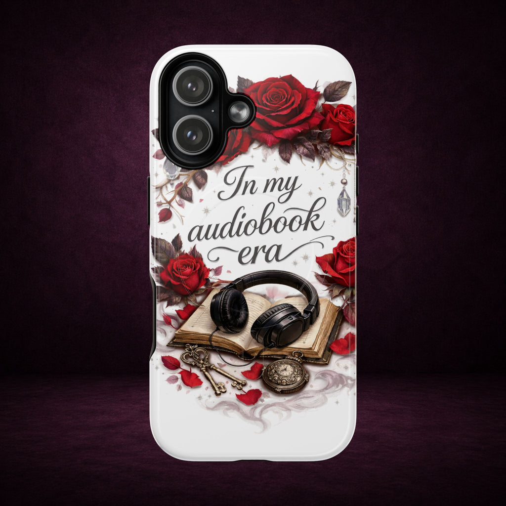 Phone Case — "In My Audiobook Era" Floral Rose Magnetic Tough Case