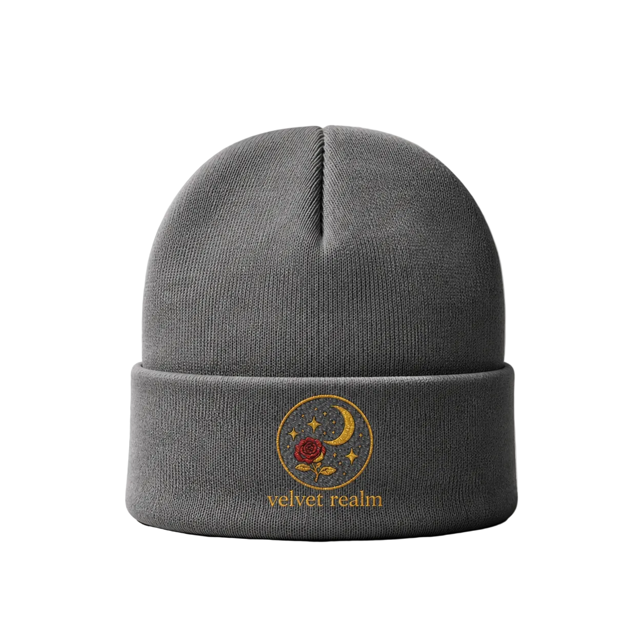 ✨ Velvet Realm Beanie — Celestial Bloom Edition 🌙🥀