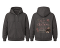Duchess Zip Hoodie — "Born to Be a Duchess, Forced to Answer Emails" Floral Back Print