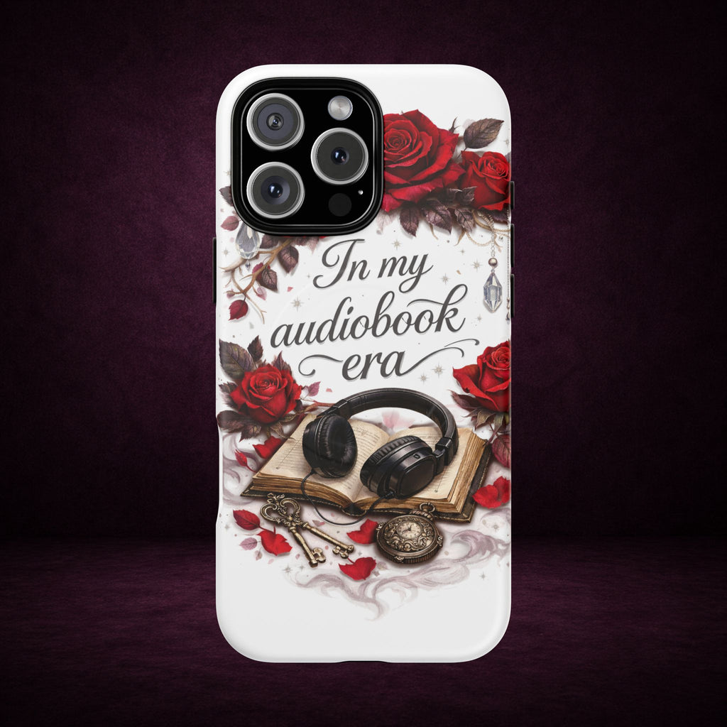 Phone Case — "In My Audiobook Era" Floral Rose Magnetic Tough Case
