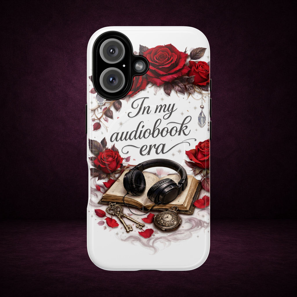 Phone Case — "In My Audiobook Era" Floral Rose Magnetic Tough Case