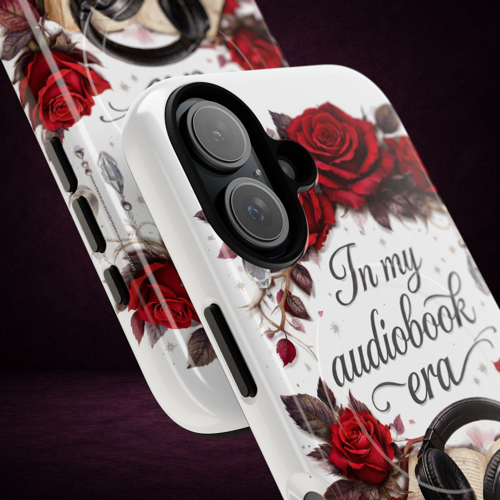 Phone Case — "In My Audiobook Era" Floral Rose Magnetic Tough Case